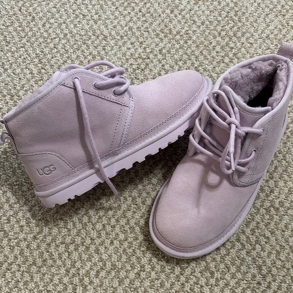 UGG Light Purple Suede Ankle Boots